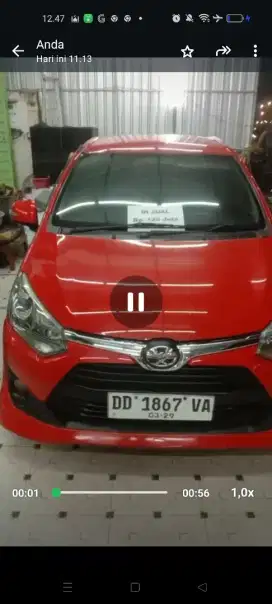 Agya metik 2019 cc1.2 kilometer 55.000 jaran d pake