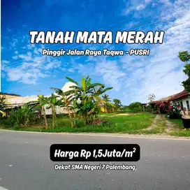 Tanah Pinggir Jalan Taqwa Dekat SMA 7 Palembang