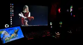 PC GAMING FULLSET + MONITOR + keyboard + MOUSE + SPEAKER  NEGO
