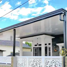DESIGN EXTERIOR KANOPI ATAP ALDERON PLUS PLAFON PVC MINIMALIS