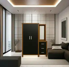 Lemari 2 pintu plus kaca rias