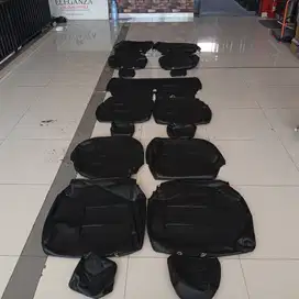 1Set Sarung Jok Toyota Rush 2016 Leather Seat Balck Fullset
