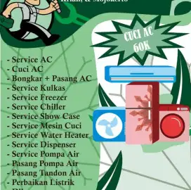 SERVICE SEGALA MERK POMPA AIR  - WATER HEATER GAS / LISTRIK - TANDON .