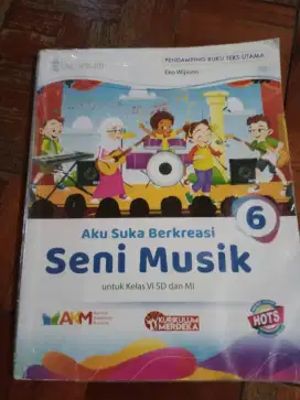 Buku bekas peljaran Aku suka berkreasi seni musik 6SD kuriklum Merdeka