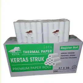 57x30 57x31 kertas rol print thermal merk kuya pos edc pom spbu kasir