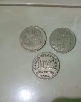 Jual koin 100 rupiah tahun 1978 3 koin
