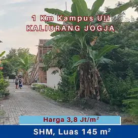 Tanah Selatan Kampus UII Kaliurang Jogja SHM Pekarangan Cocok kost
