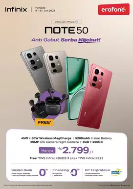 INFINIX NOTE 50 RAM 8 GB ROM 256 GB green colour limited