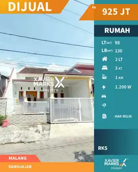 Dijual Rumah Murah Dekat Exit Tol di Sawojajar Malang