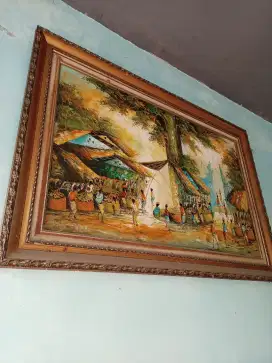 Lukisan besar tema pasar