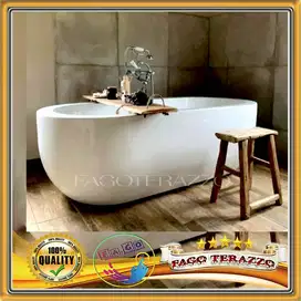 Bathtub Teraso Standing Oval Premium new Marmer TERAZZO
