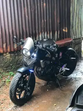 Vixion Custom Caferacer Lengkap Plat Panjang