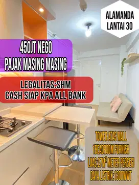 Dijual 1beadroom furnish atas maall bassura city bisa kpa