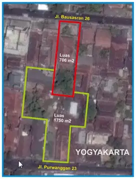 Dijual Tanah+Bangunan Cocok Untuk Hotel Dekat Malioboro
