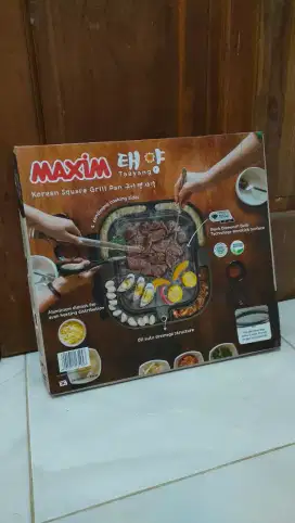 Maxim Korean Square Grill Pan 34cm Panggangan BBQ Anti Lengket