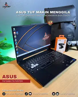 LAPTOP ASUS TUF DASH F15 FX517ZM CORE I7 RTX 3060 6GB SSD RAM SECOND