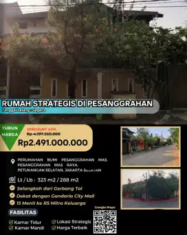 Dijual Rumah Bumi Pesanggrahan Mas Petukangan Selatan