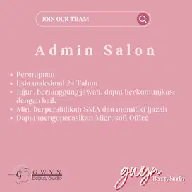 Lowongan Kerja Admin Salon Gading Serpong