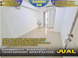 Termurah! Jual 2BR Unfurnished Di Bassura City, Investasi Pasti Untung