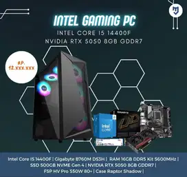 PC Gaming Intel Core i5 14400F with RTX 5050 8GB GDDR7
