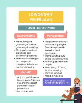 Dibutuhkan Dog Stylist gunting model
