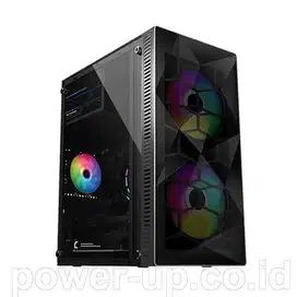 New - Case PC Gaming Power Up Raptor Powermax 710 - Include PSU + Fan