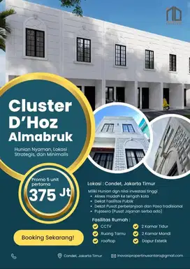 JUAL RUMAH MURAH D'HOZ AL MABRUK CONDET JAKARTA TIMUR