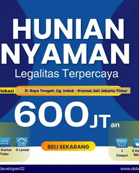 JUAL RUMAH MURAH DI GANG INDUK CONDET KRAMAT JATI JAKARTA TIMUR