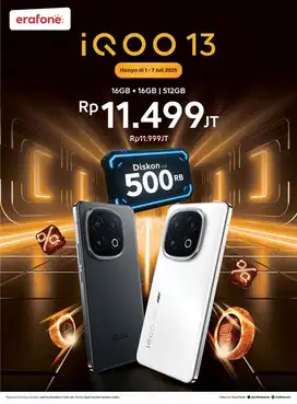 promo prodak terbaru iqoo neo 13 cashback tukar tambah 680 ribu