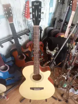 Gitar akustik elektrik original cort SFX ME OP bonus bag busa bening
