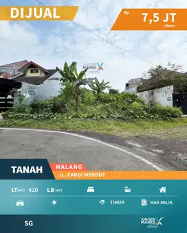 Dijual Sangat Murah Tanah Dekat UB Suhat Di Candi Mendut Malang