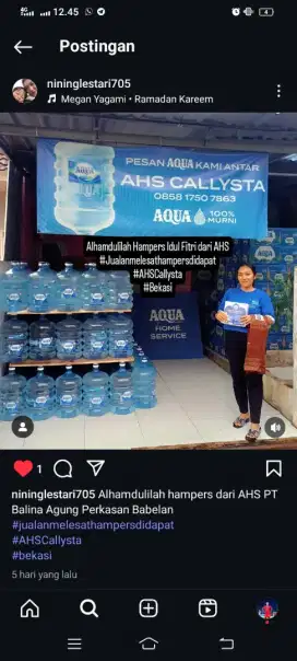 Dibutuhkan tukang antar-antar Galon dan minuman dalam kemasan