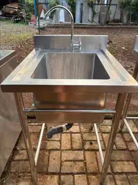 Sink stainless bahan tebal 1 lubang