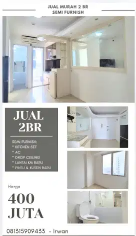 Jual Murah Apartemen Bassura City 2 Bedroom Semi Furnish