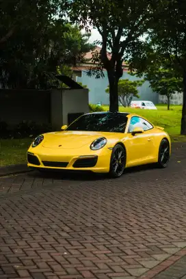 Porsche Carrera 911 2016 Yellow on Red