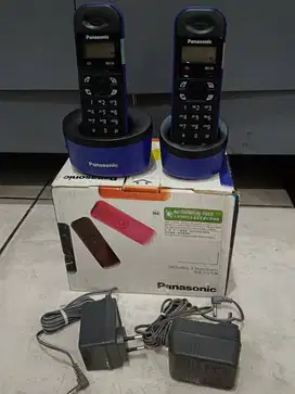 Panasonic Cordless Phone KX-TG1312 Telepon Tanpa Kabel 2 Handsets BNOB