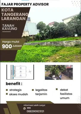 DIJUAL TANAH KAVLING DI LARANGAN, KOTA TANGERANG