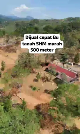 Dijual cepat Bu tanah SHM murah 500 meter