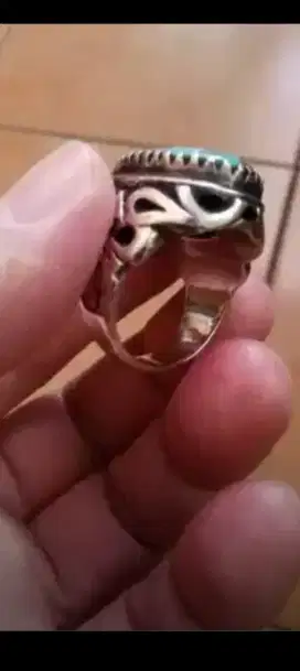 Batu akik pirus Persia ring perak