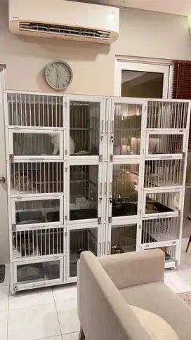 kandang kucing alumunium premium 6 pintu