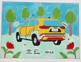 Lukisan mobil toyota