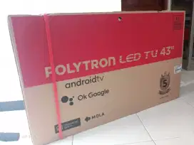Android TV 43 Polytron Digital Tv, Baru, Garansi Resmi & Tukar Tambah