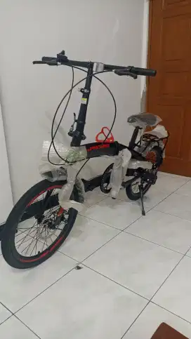 Sepeda Lipat New Phoenix 16 inch NP 6651 AX Rem cakram 7 speed