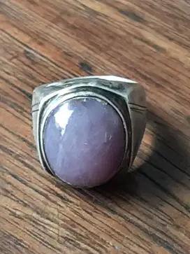 Natural star purple safir perak.