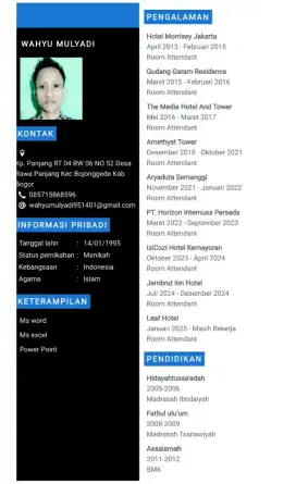 Mencari pekerjaan housekeeping attendant, room attendant atau laundry
