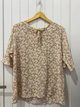 atasan bunga bunga baby pink