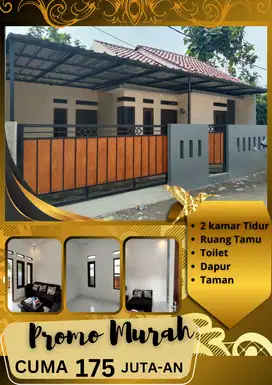 RUMAH MURAH 2 KAMAR DESAIN MODERN 10 MENIT DARI STASIUN KRL