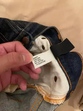 NUDIE THIN FINN DRY ORANGE selvage
