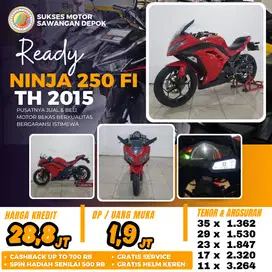 BERGARANSI KAWASAKI NINJA 250 FI TH 2015 UNIT MULUS BISA CASH KREDIT