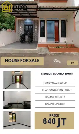 Dijual Rumah Siap Huni di Cibubur Jakarta Timur
